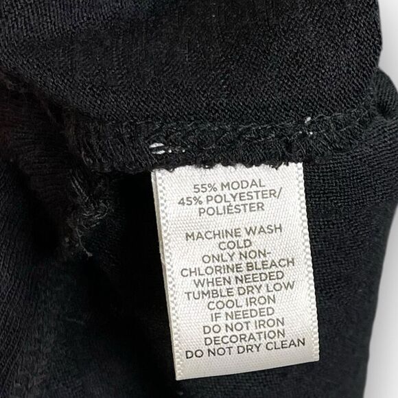 Ann Taylor LOFT Loft Black V Neck Short Sleeve Tshirt Top Women’s Size XL - Picture 8 of 9